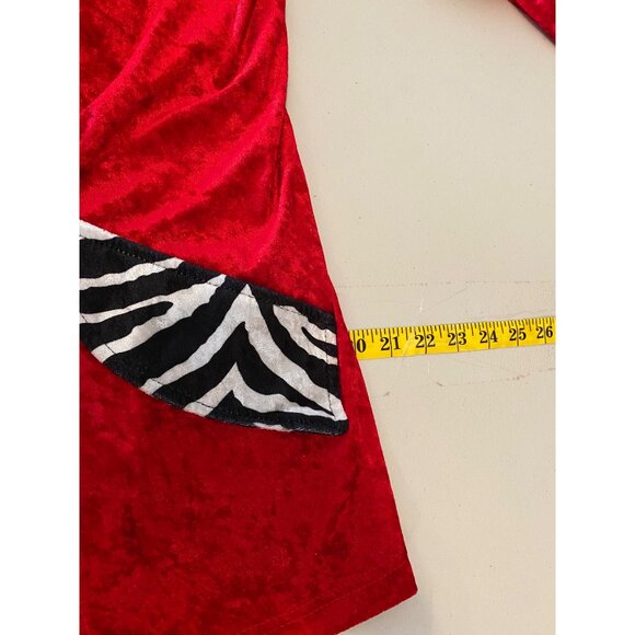 California Costumes Pimp Red Velvet Zebra Flared Pants Adult Large - Picture 14 of 16
